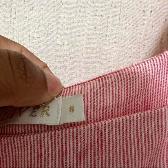 Marie Oliver Sailor Red & White Striped Cotton Linen Blend Dress Size S - Picture 6 of 6